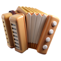 extraordinary minimalist Oktoberfest Accordion with Buttons and Keys Isolated Element genuine png