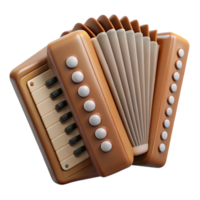 serene abstract Oktoberfest Accordion with Buttons and Keys Isolated Element detailed png