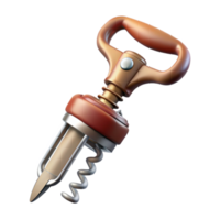 beautiful artistic Old Fashioned Wine Opener Corkscrew Design Transparent Background high quality png