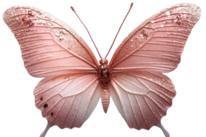 Elegant pink butterfly with sparkling details displayed png