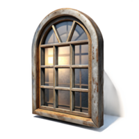 elegante artístico antiguo ventana marco foto monitor separar con sombra genuino png