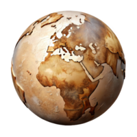 stunning classic Old World Map with Sepia Tone high quality png