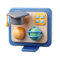 wonderful rustic Online Learning Icon Set White Background Isolated detailed png