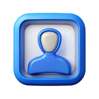 wonderful minimalist Online Profile Picture Frame Transparent Background with Blue Border exclusive png