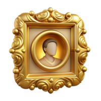 extraordinary traditional Online Profile Picture Frame Transparent Background with Blue Border detailed png