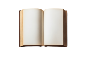 Blank pages in an open book waiting for creativity png