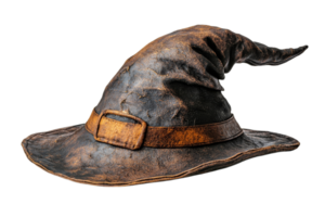 Crafted wizard hat with weathered details and texture png