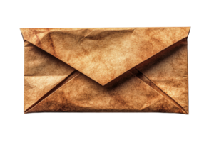 Old Envelope Aged Paper Correspondence Secret Message, cut out transparent png