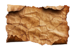 Old, grunge, weathered parchment, paper texture, document, scroll, cut out transparent png