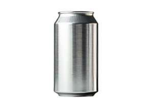 Aluminum beverage can isolated, refreshment container, product, cut out transparent png