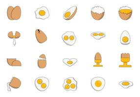 Cartoon Egg Element Set vector