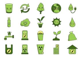 Cute Ecology And Nature Element vector