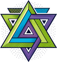 Bold geometric patterns with abstract visual designs for clipart. . png