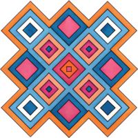 Abstract colorful shapes creating vibrant visual designs for clipart. . png