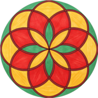 Colorful geometric patterns creating vibrant abstract visual designs for modern art clipart. . png