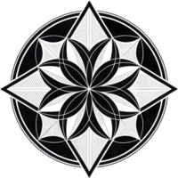 Sophisticated abstract symmetrical shape with modern geometry and perfect balance. . png