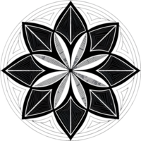 Geometric abstract shape with precise balanced design and elegant pattern. . png