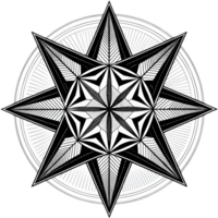 Unique abstract geometric shape with balanced precision and harmony. . png