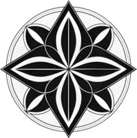 Elegant abstract symmetrical geometric shape design with perfect balance. . png