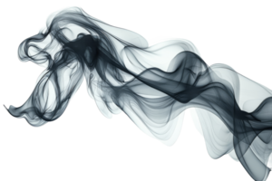 Swirling Smokey Abstract Design with Transparent Backdrop, cut out transparent png