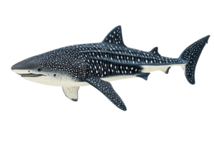 Whale shark majestic swimming marine animal in ocean, cut out transparent png