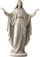 Blessed Mother Mary statue embodying eternal devotion and grace. . png