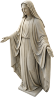 Divine grace and love embodied in Mother Mary statue. . png
