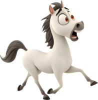 Strong Andalusian horse in animated clipart form with grace and elegance. . png