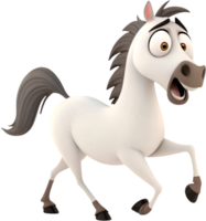Andalusian horse cartoon showcasing elegance and strength in animated form. . png