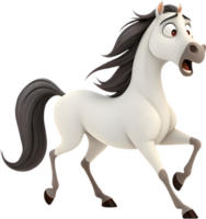 Stunning Andalusian horse in dynamic animated style showing grace and strength. . png