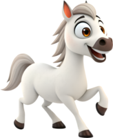 Powerful Andalusian horse in dynamic animated form for elegant clipart. . png