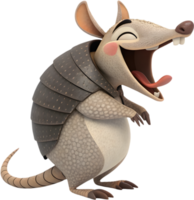Armadillo Clipart Featuring Realistic Hard Shell and Armor. . png