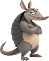 Armadillo Character with Armor Plating for Protection. . png