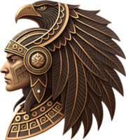 Aztec Warrior Pride Captured in a Stunning Eagle Illustration. . png