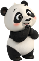 Round and Cuddly Panda Cub Looking So Joyful. . png