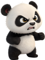 Smiling and Happy Panda Cub in a Fun Pose. . png