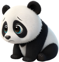 Happy Little Panda with Soft Fur and Big Eyes. . png