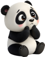 Smiling Baby Panda with a Gentle and Lovely Face. . png