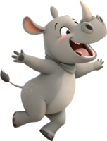 Soft and Delightful Baby Rhino for Digital Artwork. . png