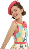 Elegant model woman portrait displaying beauty and confident pose. . png