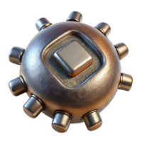 extraordinary vintage Living Tech Component with Metallic Sheen Isolated high resolution png