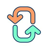 Dynamic lanes RGB color icon. Optimizing capacity of roads. Traffic management solutions. Transport control improvement. Isolated illustration. Simple filled line drawing. Editable stroke vector