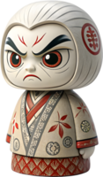 Ornamental Japanese Cabaret Doll Clipart with Yokai Essence. . png