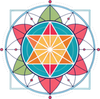 Dynamic Abstract Geometric Shapes Clipart with Vibrant Patterns. . png