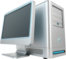 Digital computer icon with sleek design for technology interfaces. . png