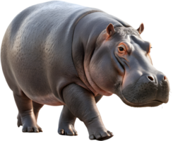 Expressive hippo with charming artistic details. . png