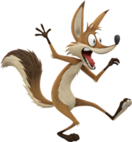 Mischievous coyote with a funny expression. . png