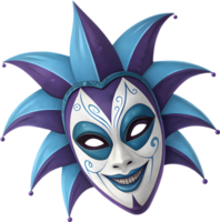 Ghostly Clown Mask with Bone-Chilling Expression. . png