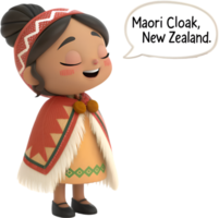Stylish girl wearing a colorful traditional ethnic costume. . png