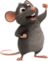 Animated mischievous rat design for quirky projects. . png